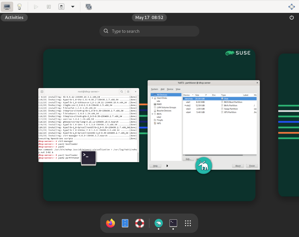 QEMU window with SLES as VM Guest QEMU window with SLES as VM Guest