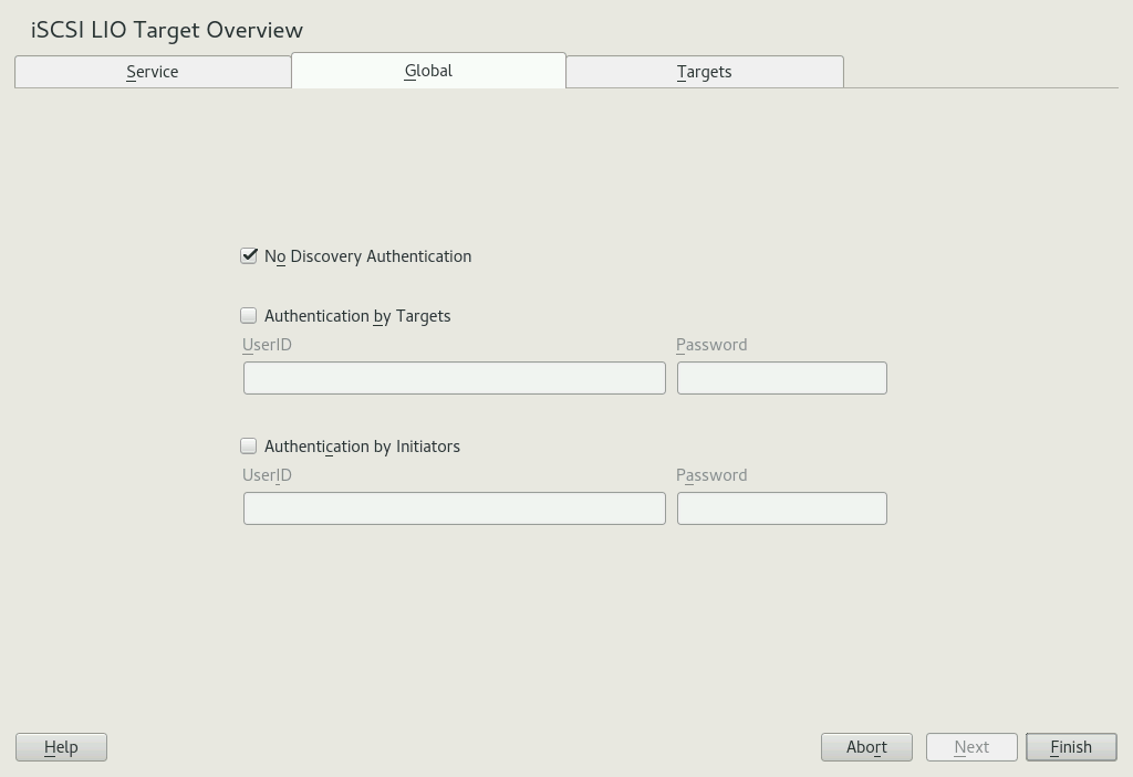 #1: Configuring authentication for discovery of iSCSI LIO targets and initiators #1: Configuring authentication for discovery of iSCSI LIO targets and initiators