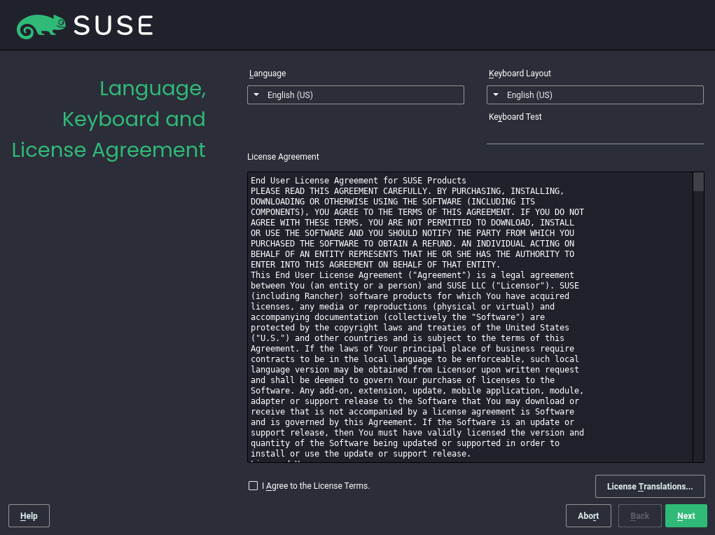 License agreement License agreement