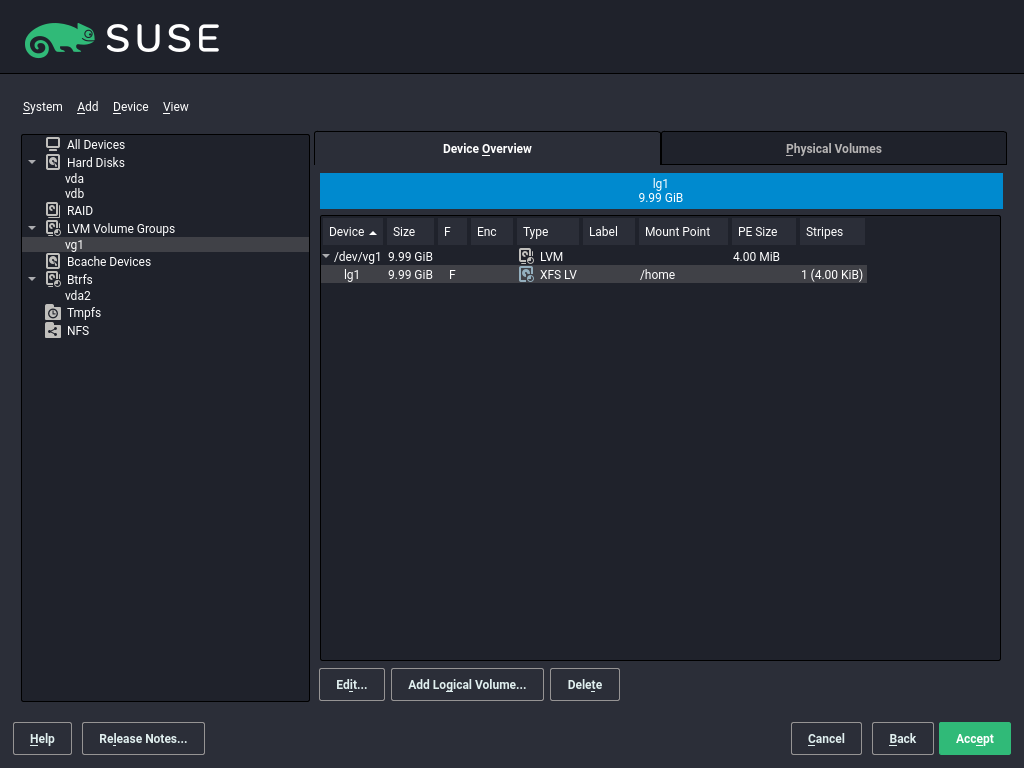 Logical volume management Logical volume management