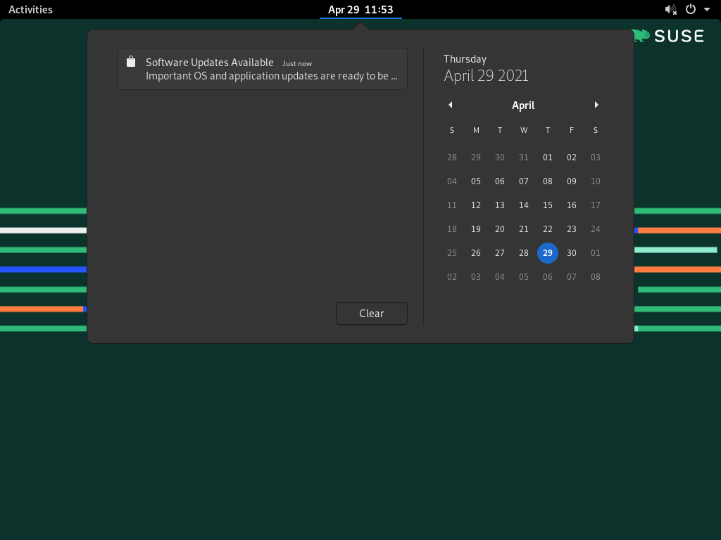 Update notification on GNOME desktop Update notification on GNOME desktop