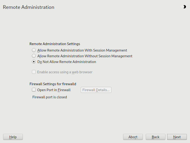 Remote administration Remote administration