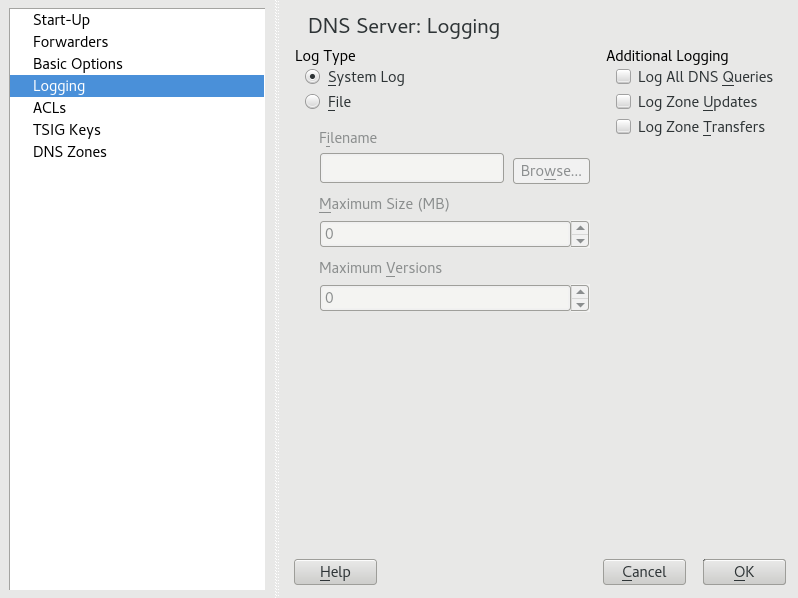 DNS server: logging DNS server: logging