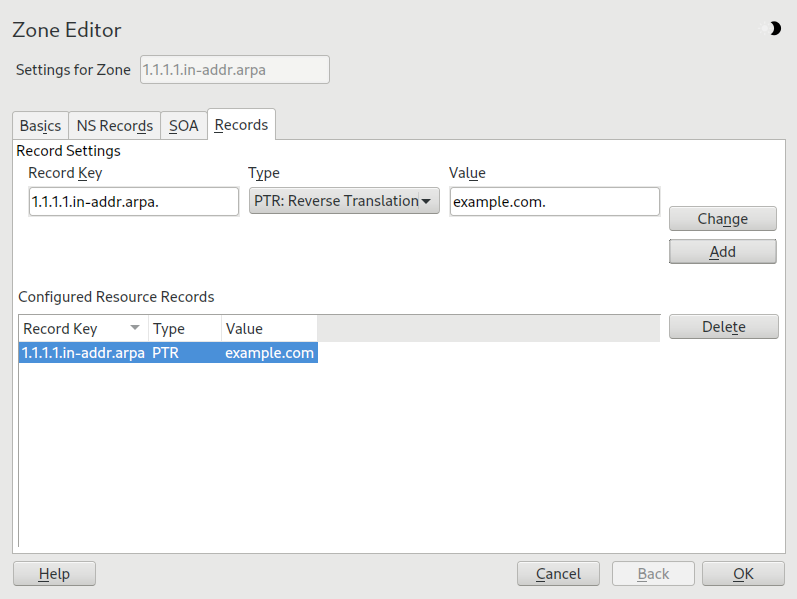 Adding a reverse record Adding a reverse record