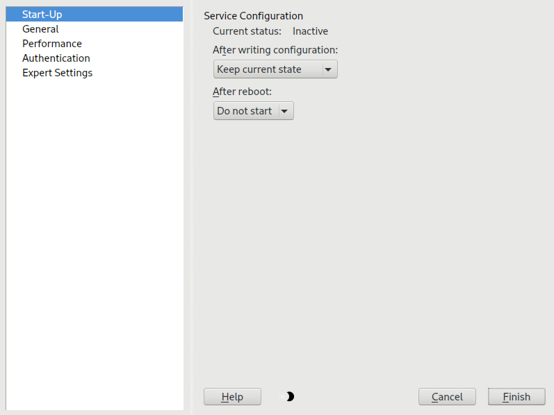 FTP server configuration — start-up FTP server configuration — start-up
