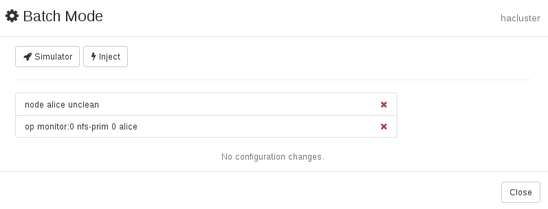 Hawk2 Batch Mode—Injected Invents and Configuration Changes Hawk2 Batch Mode—Injected Invents and Configuration Changes