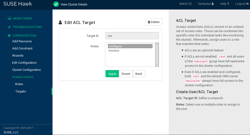 #1: Assigning a role to a target with Hawk2 #1: Assigning a role to a target with Hawk2