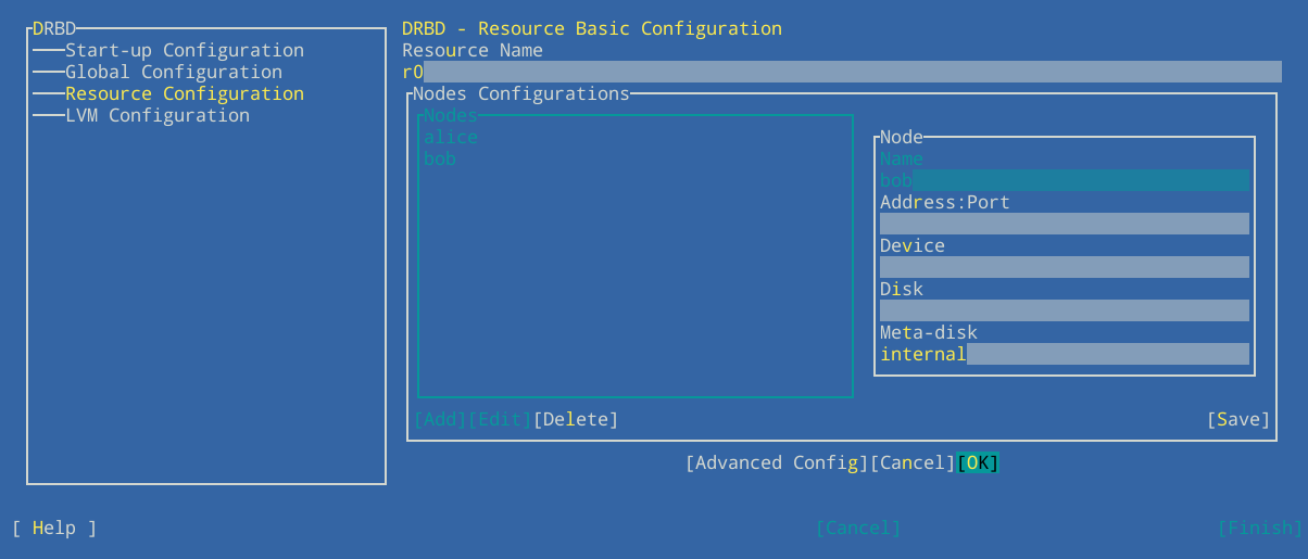 Resource configuration Resource configuration
