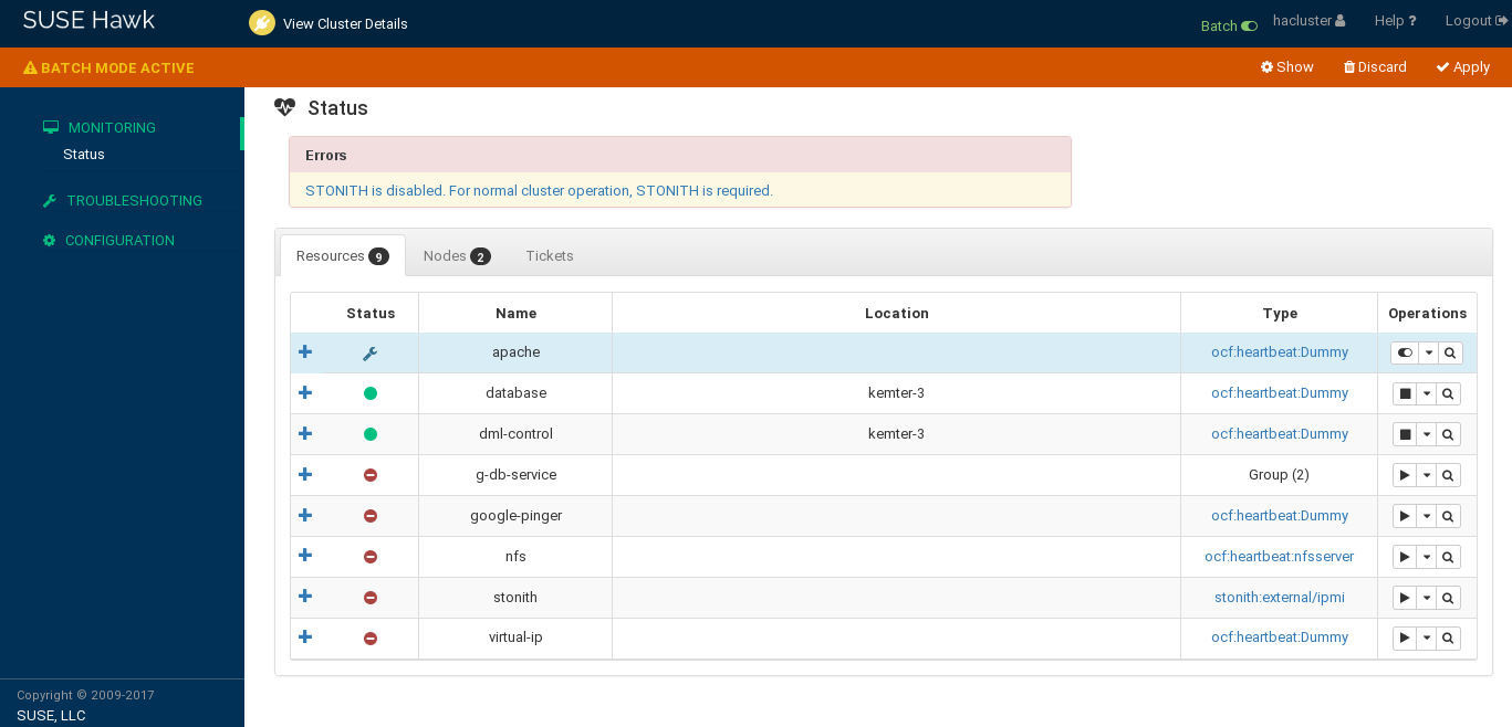 At the top of the screen there is an orange banner that says “Batch mode active”. The right side of the banner has three options: Show, Discard and Apply. At the top of the screen there is an orange banner that says “Batch mode active”. The right side of the banner has three options: Show, Discard and Apply.